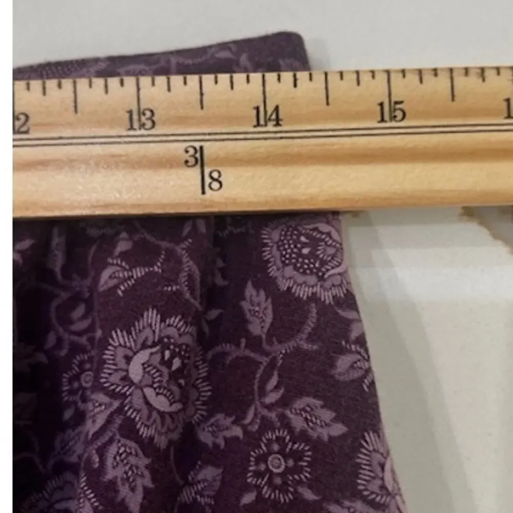 Gunnies Gunne Sax Vintage Skirt Floral Purple Ruffle Hem Prairie Cottagecore - Picture 12 of 13